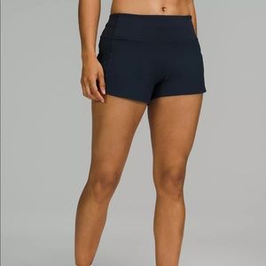 Lululemon Speed up 4 Inch size 4 Navy Blue Shorts